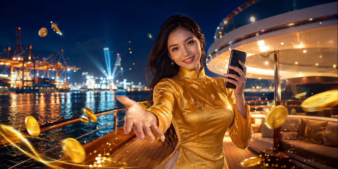 Người dùng Hải Phòng mặc áo dài trải nghiệm casino trên điện thoại với giao diện hiện đại