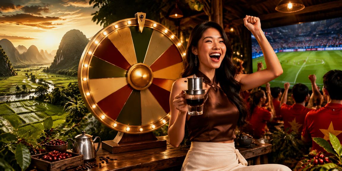Người chơi tại Ninh Bình tham gia lucky draw và thưởng thức cà phê